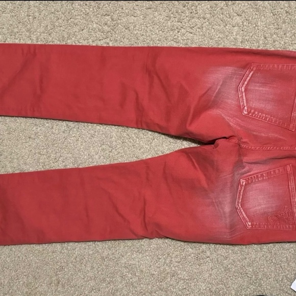 VERSACE - Vintage red jeans new with tags - Men's size 34 - Picture 3 of 3